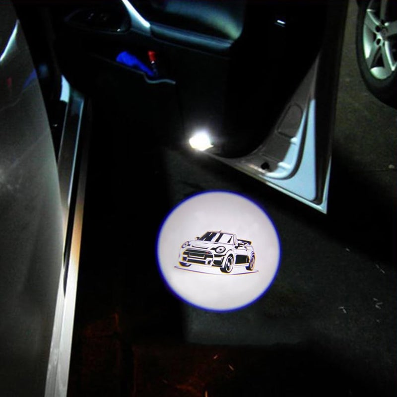 akarin 2Pcs Door Lights Logo for Mi ni r55 r56 r57 r58 r59 r60 r51 f54 f56 f55 f57 f60 f65 u25 Puddle Lights Car Door Logo Lights Projector Courtesy LED Ghost Shadow Lamps Accessories (f57) - Image 1